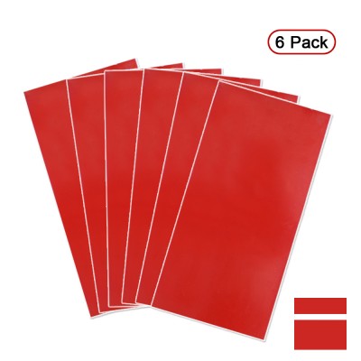 XLNT Red/White ABS Double Color Plastic Sheet for Engraving ( Size of 12"×24"×0.04”, 6 Pieces )