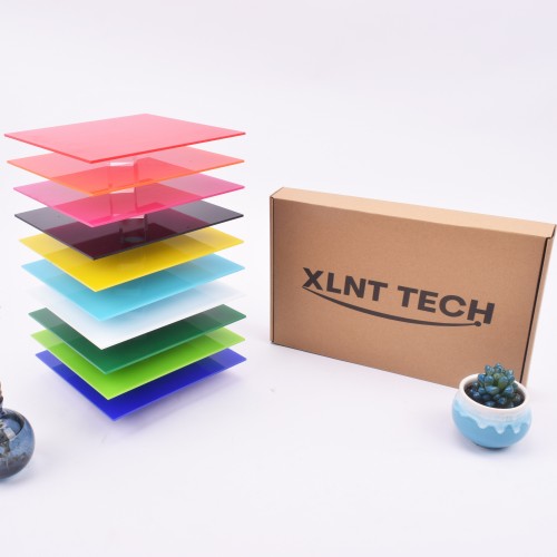 XLNT TECH 10 Pieces & 10 Colors Cast Acrylic Opaque (no-Transparent) Plastic Sheet 8 x 8 Inch (.118" Thick), for Signs, DIY Projects. XLNT TECH 10 Pieces & 10 Colors Cast Acrylic Opaque (no-Transparent) Plastic Sheet 8 x 8 Inch (.118" Thick), for Signs, DIY Projects.